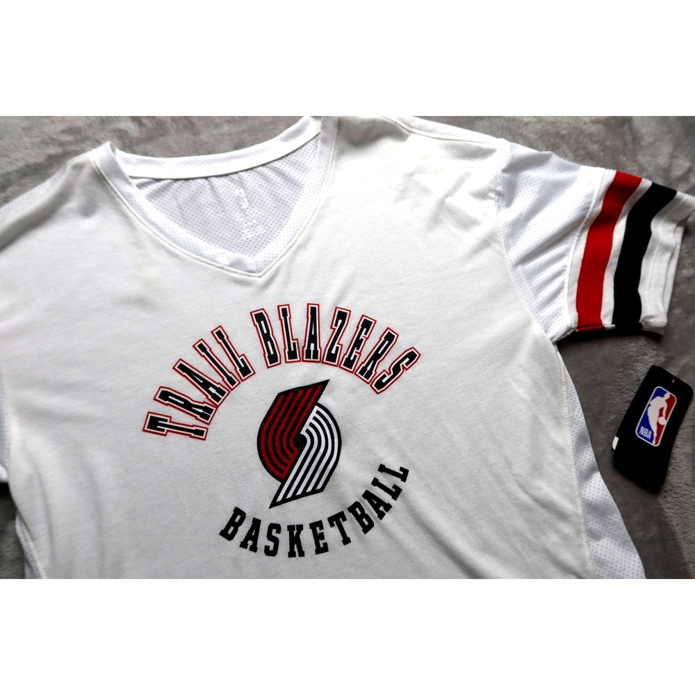 Women's Portland Trail Blazers NBA Basketball V Neck Jersey Shirt‎ Juniors L NWT